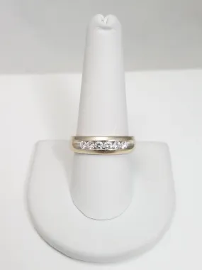 Classic 14k White Gold Natural Diamond Anniversary Ring Band