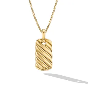 David Yurman 24mm Cable Tag Pendant