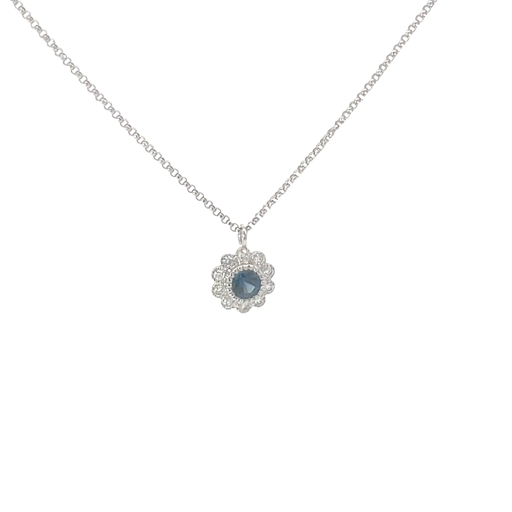 Diamond Sapphire Necklace