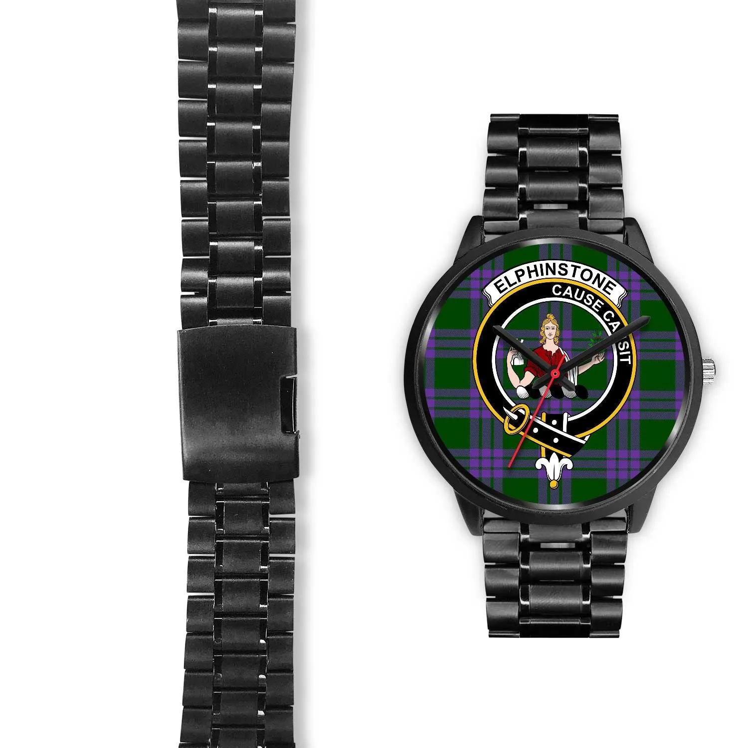 Elphinstone Clan Badge Tartan Black Watch