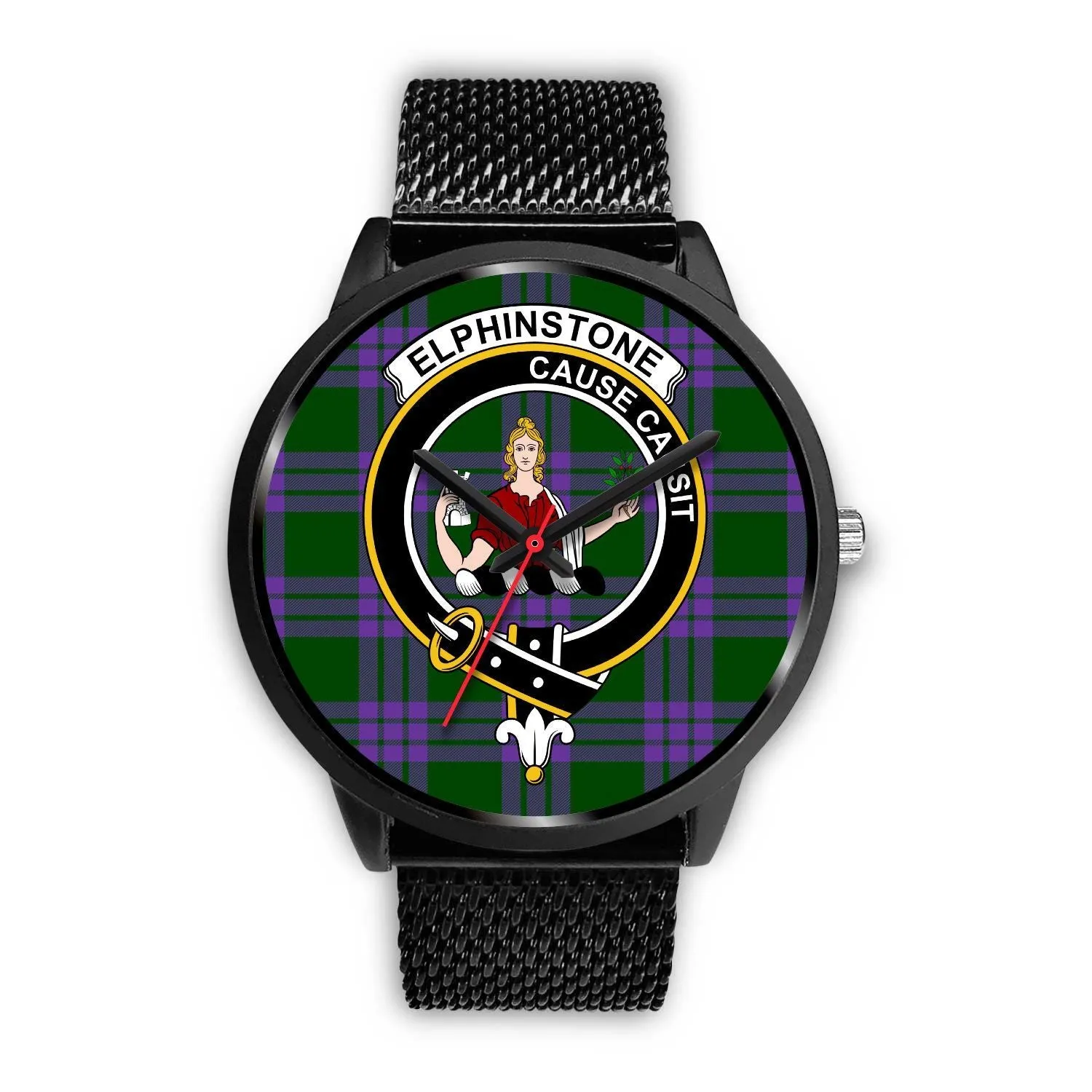 Elphinstone Clan Badge Tartan Black Watch