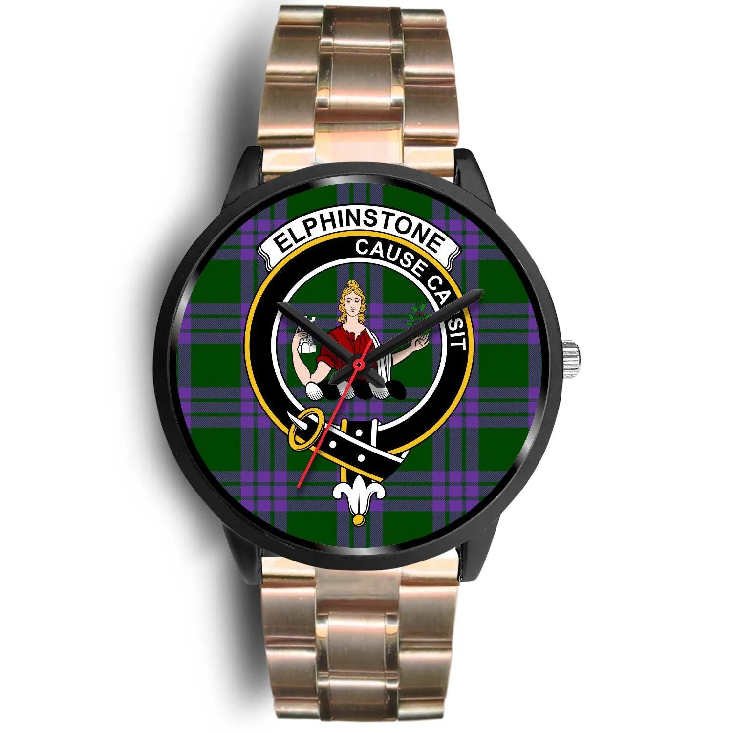 Elphinstone Clan Badge Tartan Black Watch