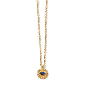 Evil Eye Amulet, Blue Sapphire, 9kt Yellow Gold