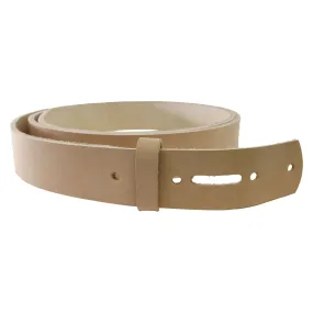 Extra Heavy 10-14 oz Vegetable Tanned Leather Belt Blank w/ Matching Keeper | 60"-70" Length