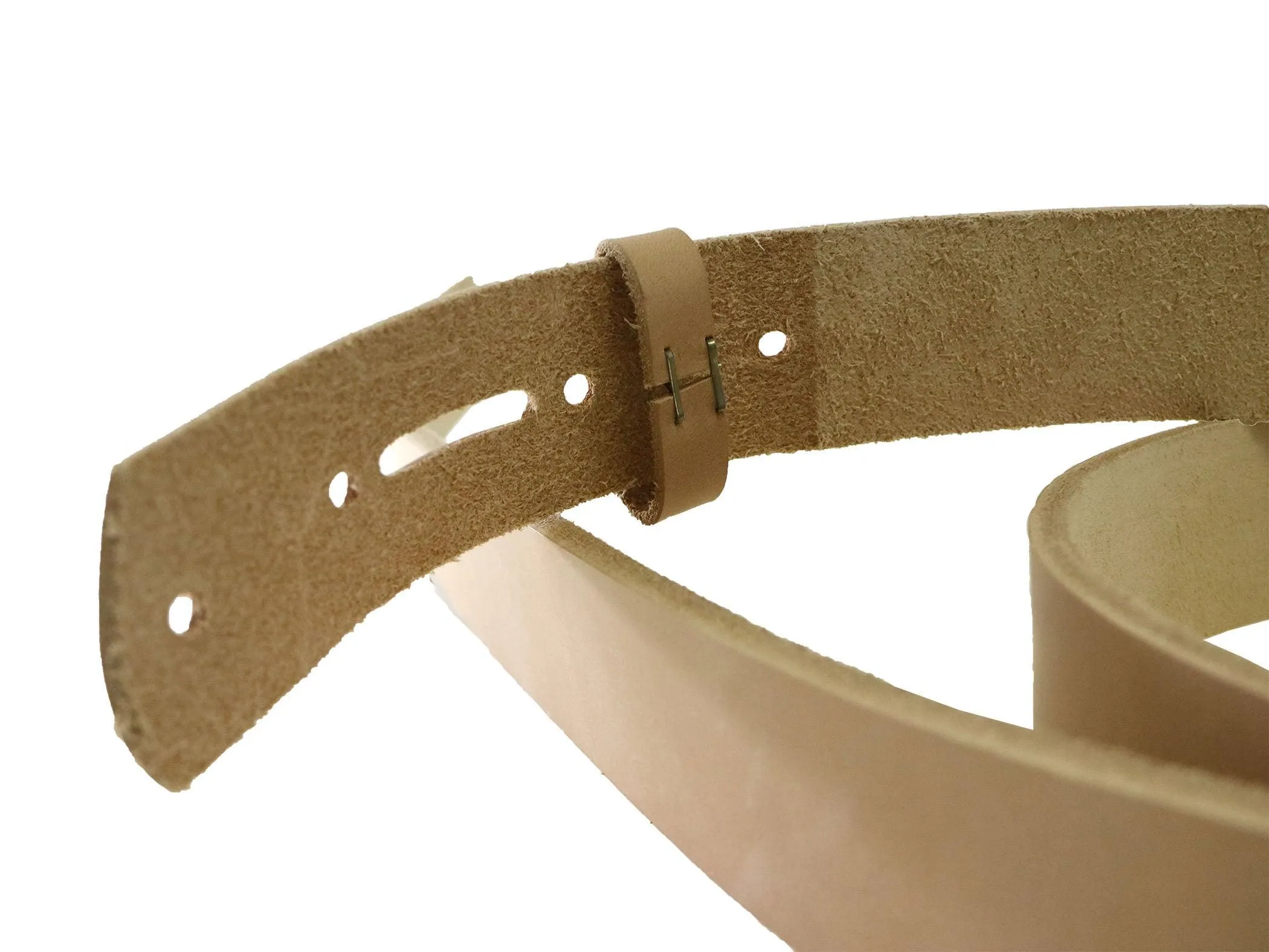 Extra Heavy 10-14 oz Vegetable Tanned Leather Belt Blank w/ Matching Keeper | 60"-70" Length