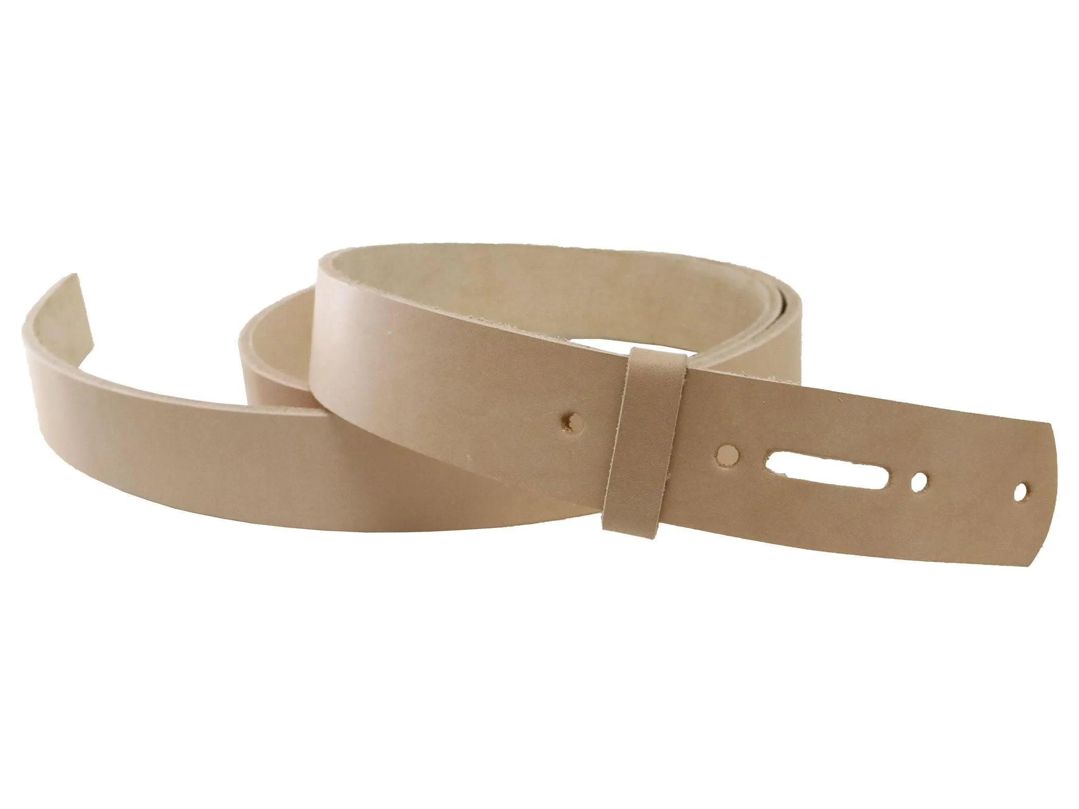 Extra Heavy 10-14 oz Vegetable Tanned Leather Belt Blank w/ Matching Keeper | 60"-70" Length