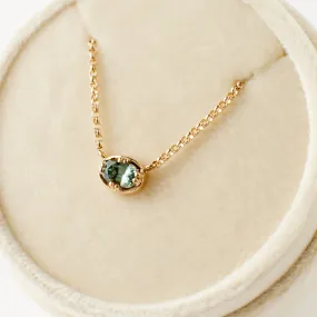 Fiona Necklace - Green Montana Sapphire