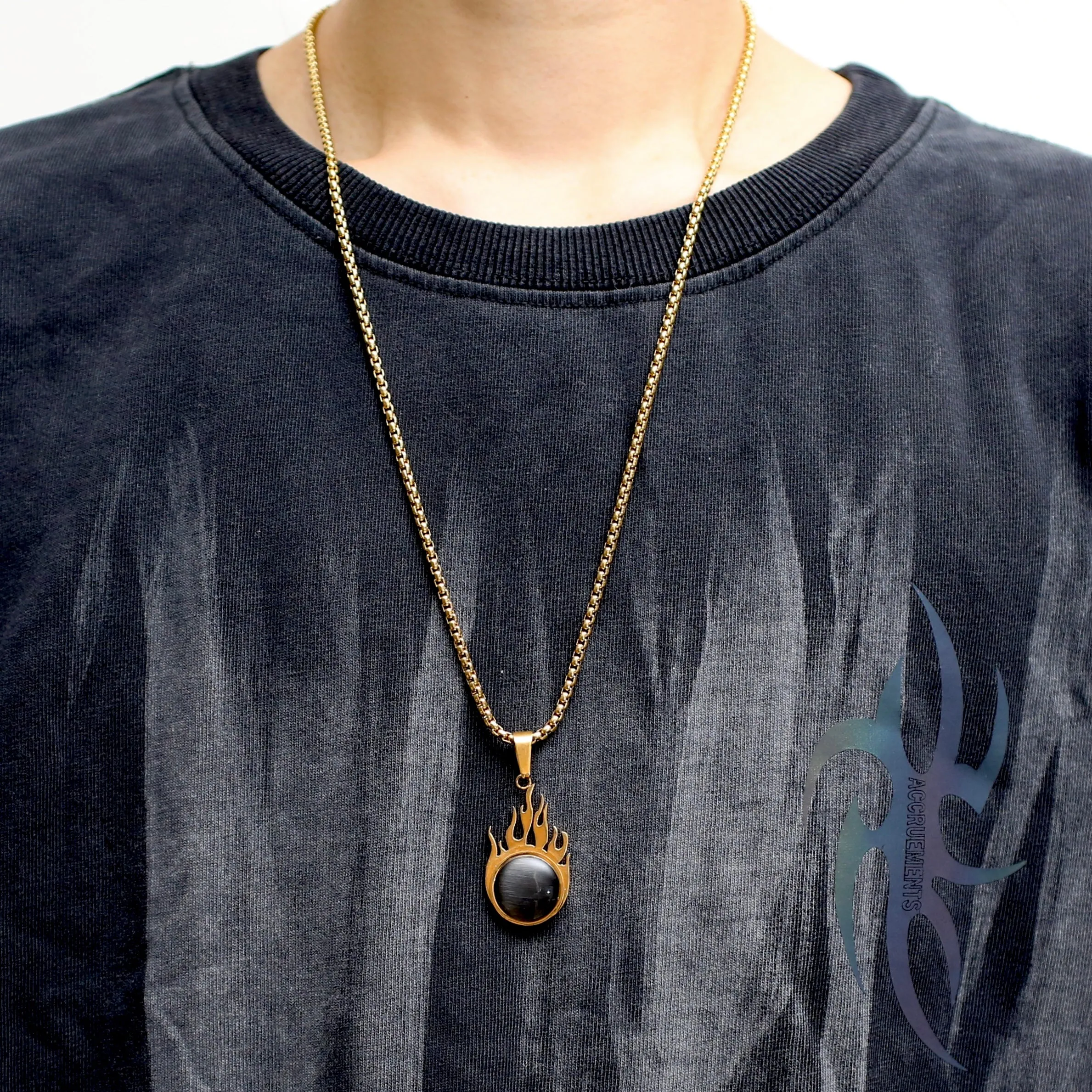 Fire w/ Black Onyx Necklace