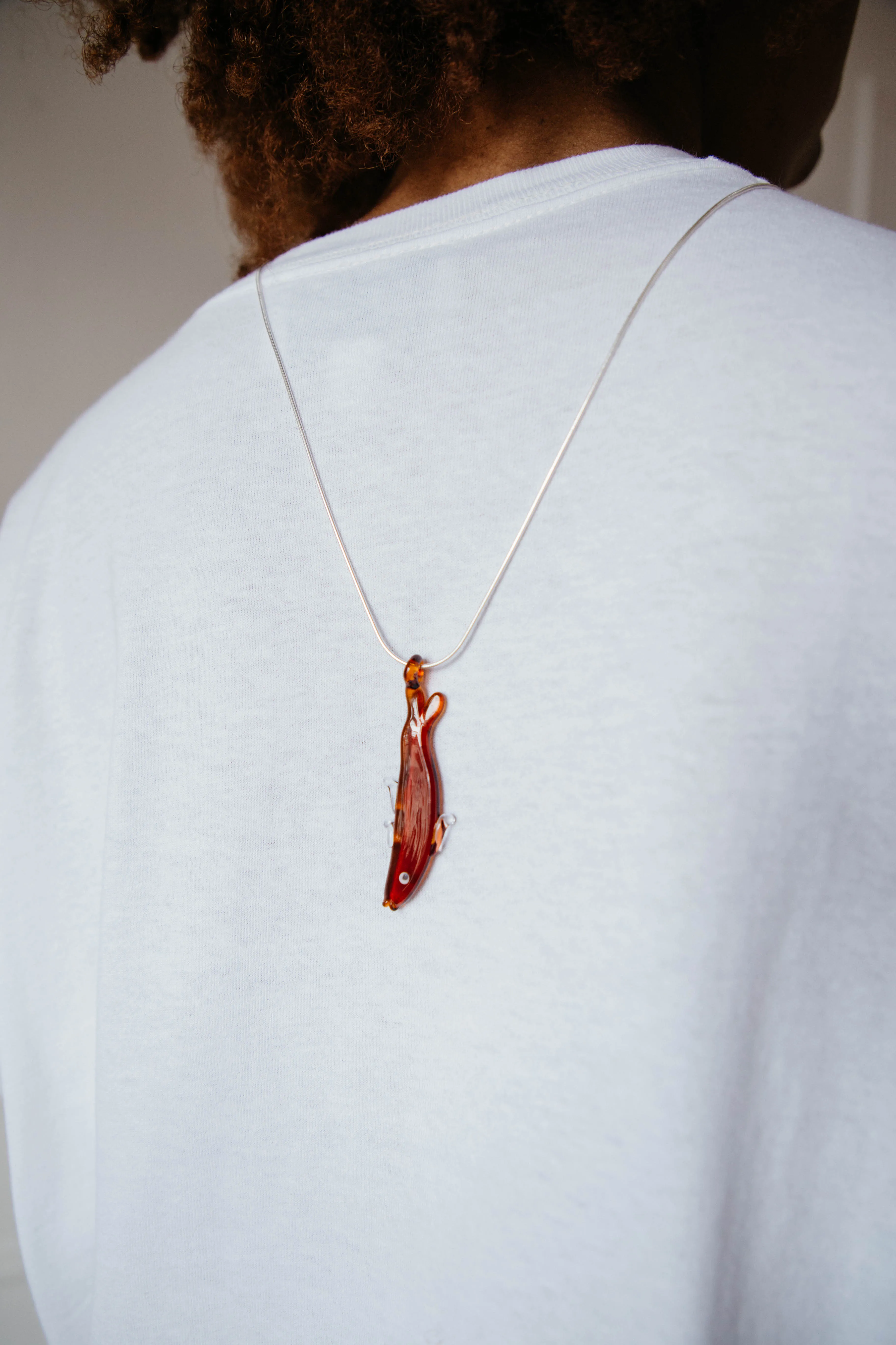 Fish Out of Water Necklace - Amber