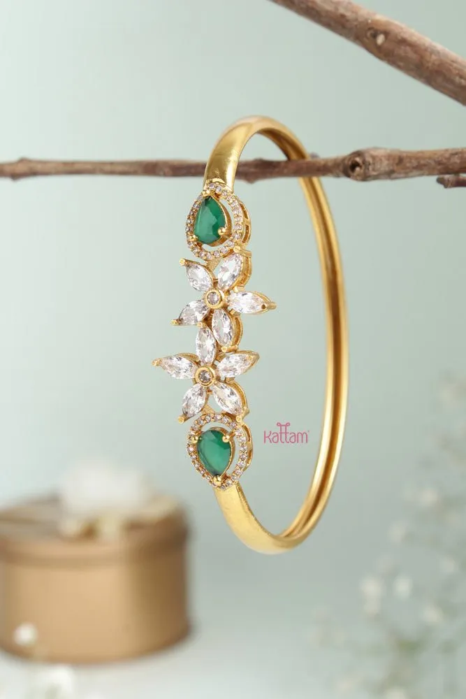 Flower Green Stone Kada