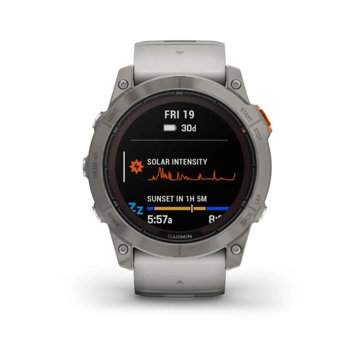 Garmin Fenix 7X Pro Sapphire Solar Edition Titanium Gray Orange Watch