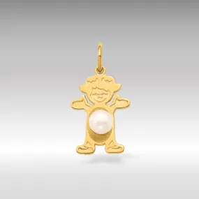 Girl June Birthstone Pearl Pendant