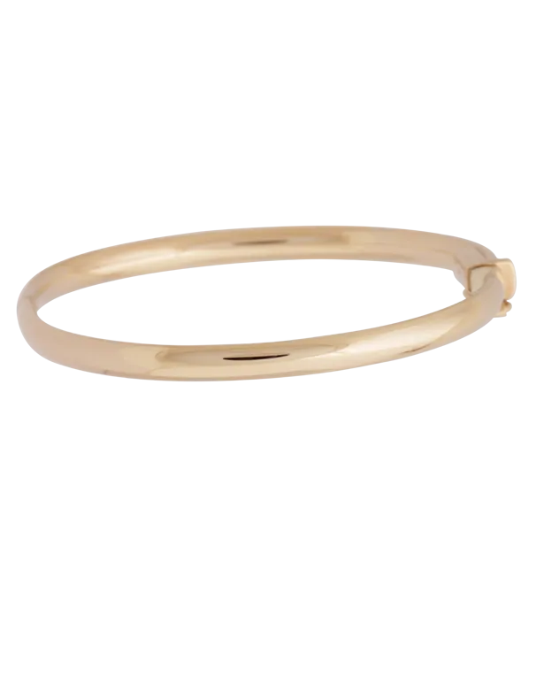 Gold Bangle - 10ct Yellow Gold Hinged Baby Bangle - 771207