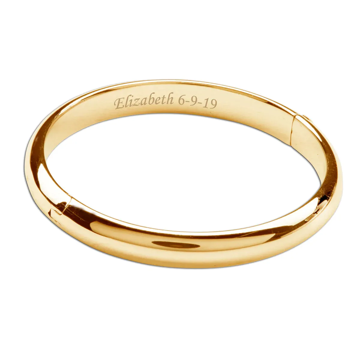 Gold Bangle (Classic) - 14K Gold Plated Bangle Bracelet