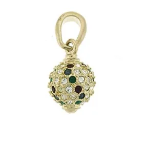 Gold Brass Pendant with Top Grade Crystal in Multi Color for Women Multi Color Stone Color Style LOA394 Size One Size