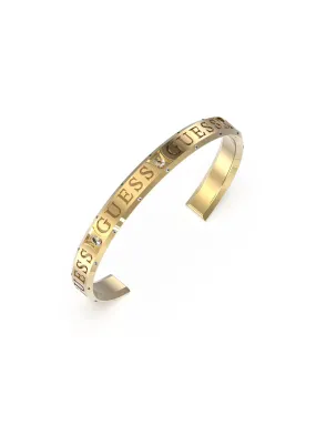 Gold Crystal Logo Bangle