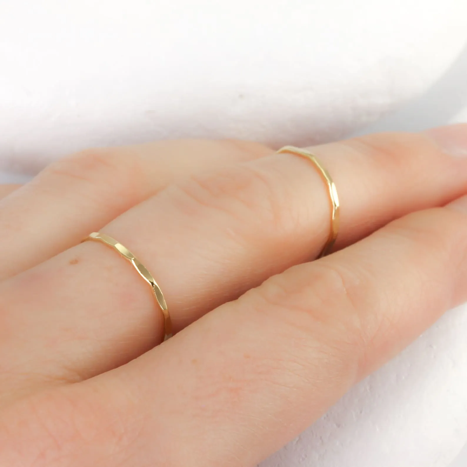 Gold Filled Faceted Stacking Ring