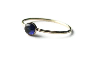 Gold Filled Lab Sapphire Ring