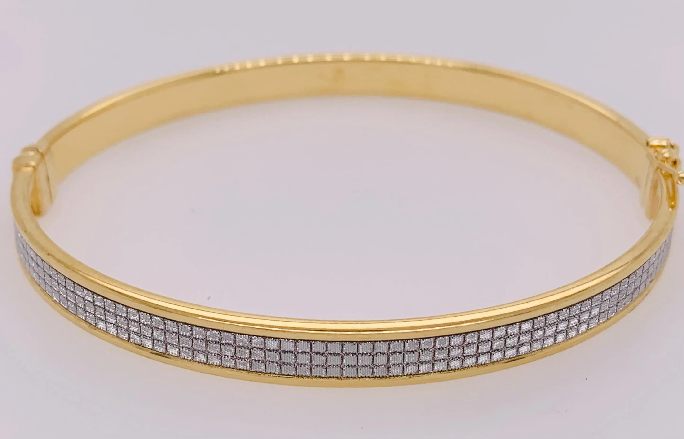 Gold Vermeil Pave' Glitter Bangle