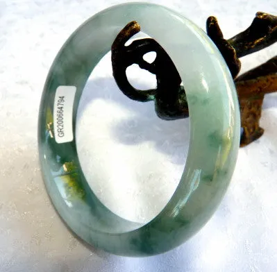 Gorgeous Green Burmese Jadeite Bangle Bracelet 54.5 mm   Certificate (G4794)