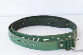 Green Leather Belt