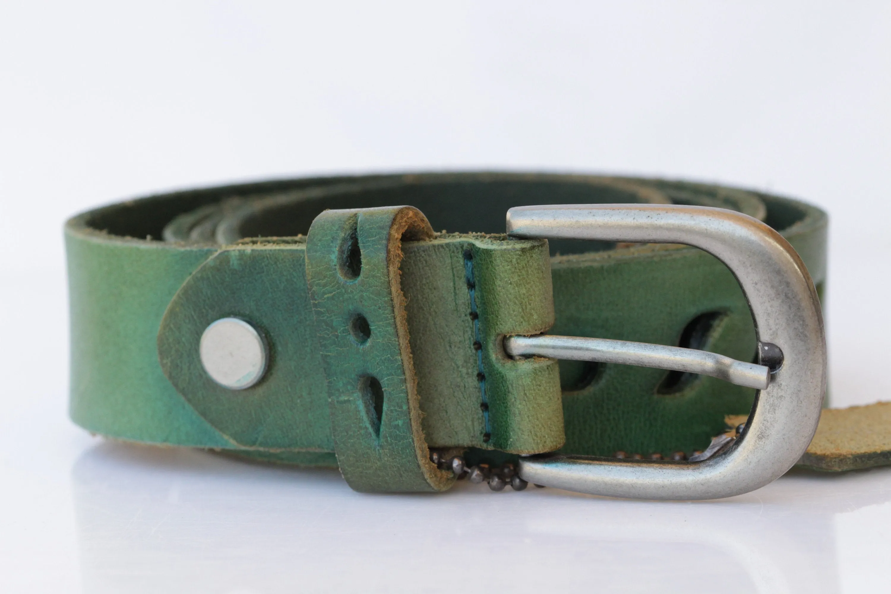 Green Leather Belt