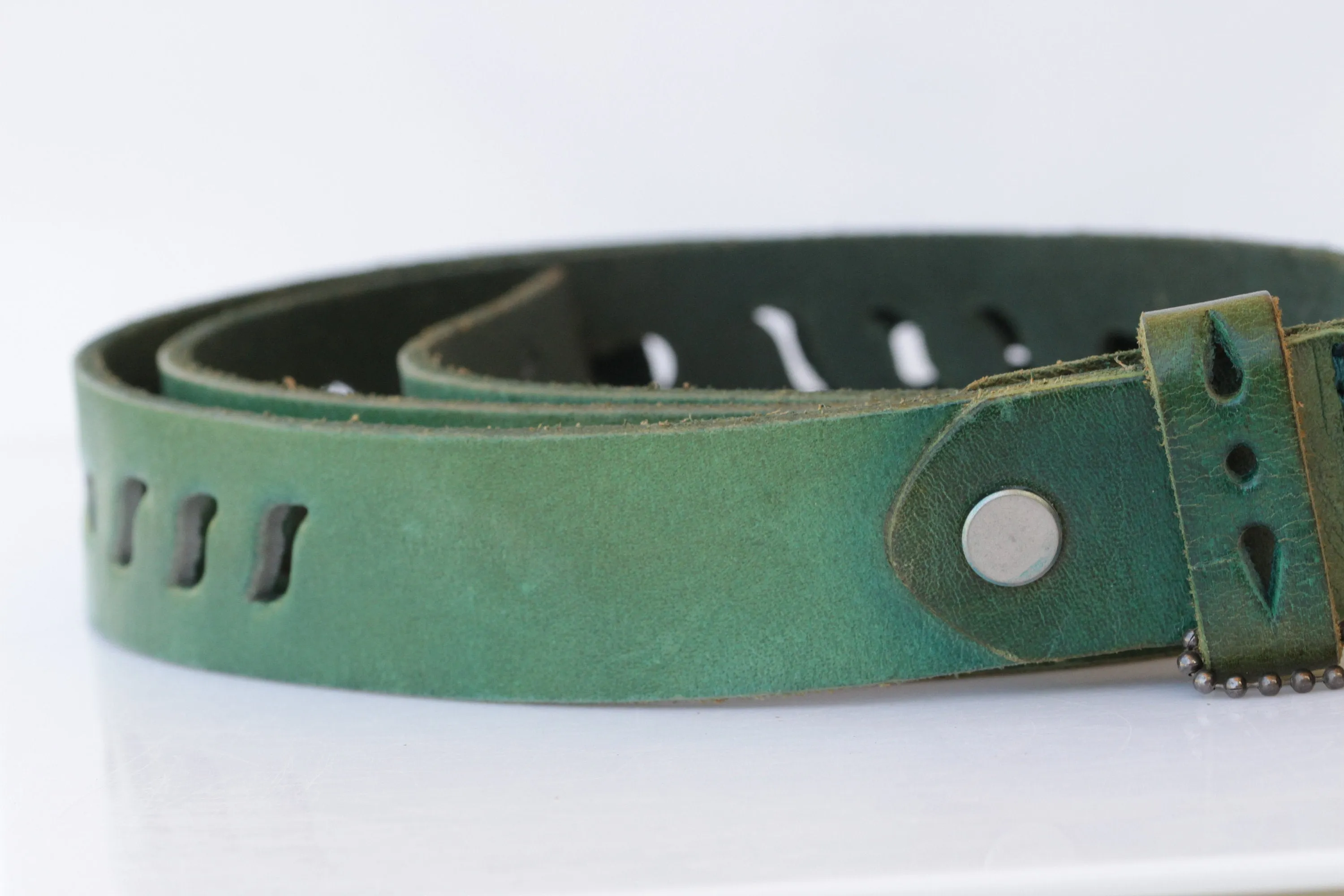 Green Leather Belt