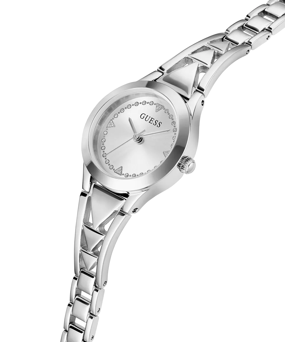 GUESS Ladies Silver Tone Analog Watch