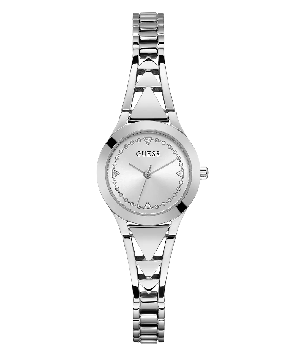 GUESS Ladies Silver Tone Analog Watch