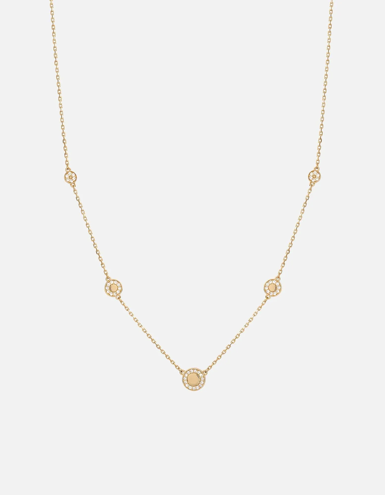 Halo Necklace, Gold Vermeil/Sapphire