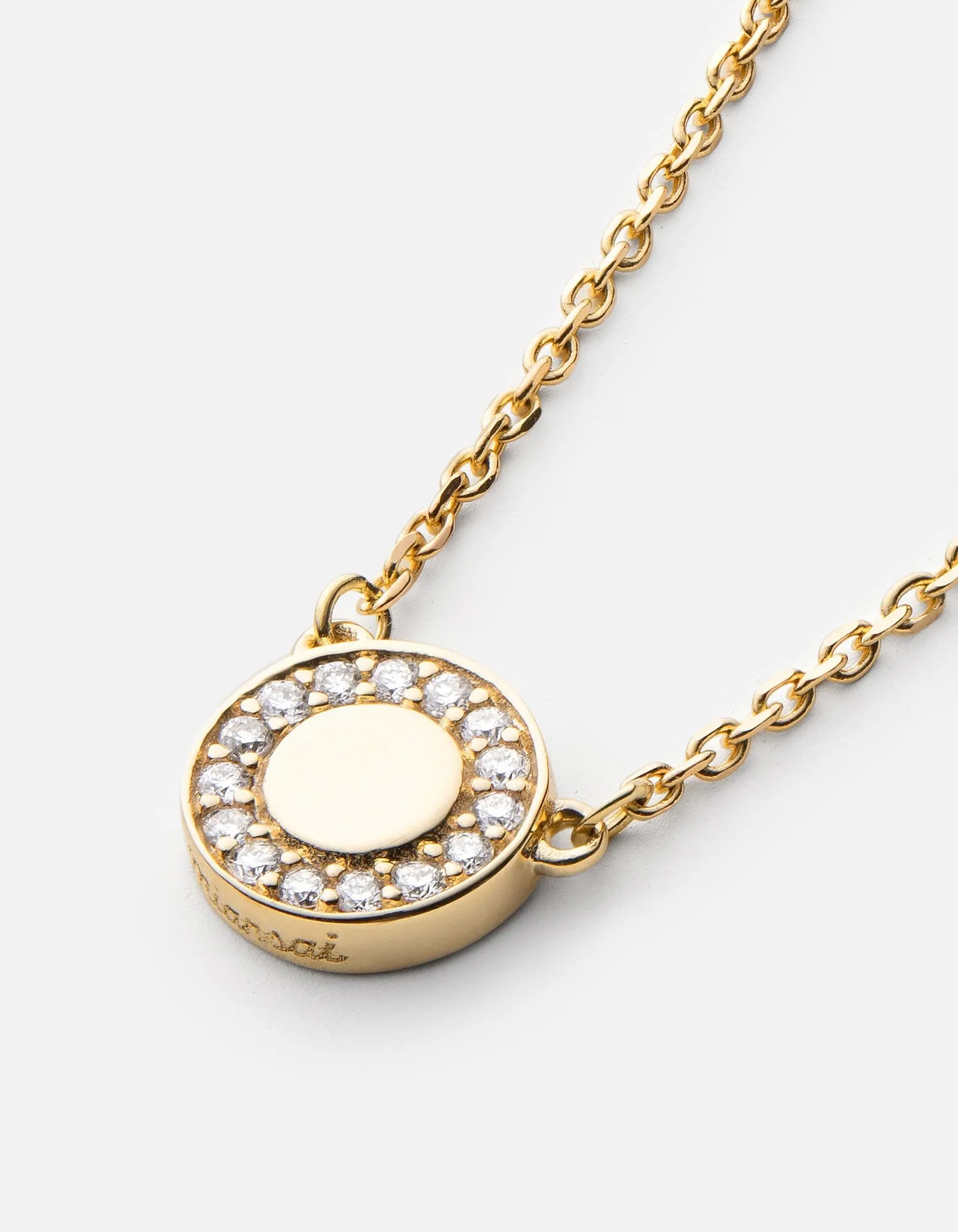 Halo Necklace, Gold Vermeil/Sapphire