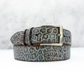 Hand-painted American Alligator Belt: Copper River