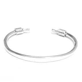 Handmade Silver Bangle Bracelet for Men | Plain Bangle