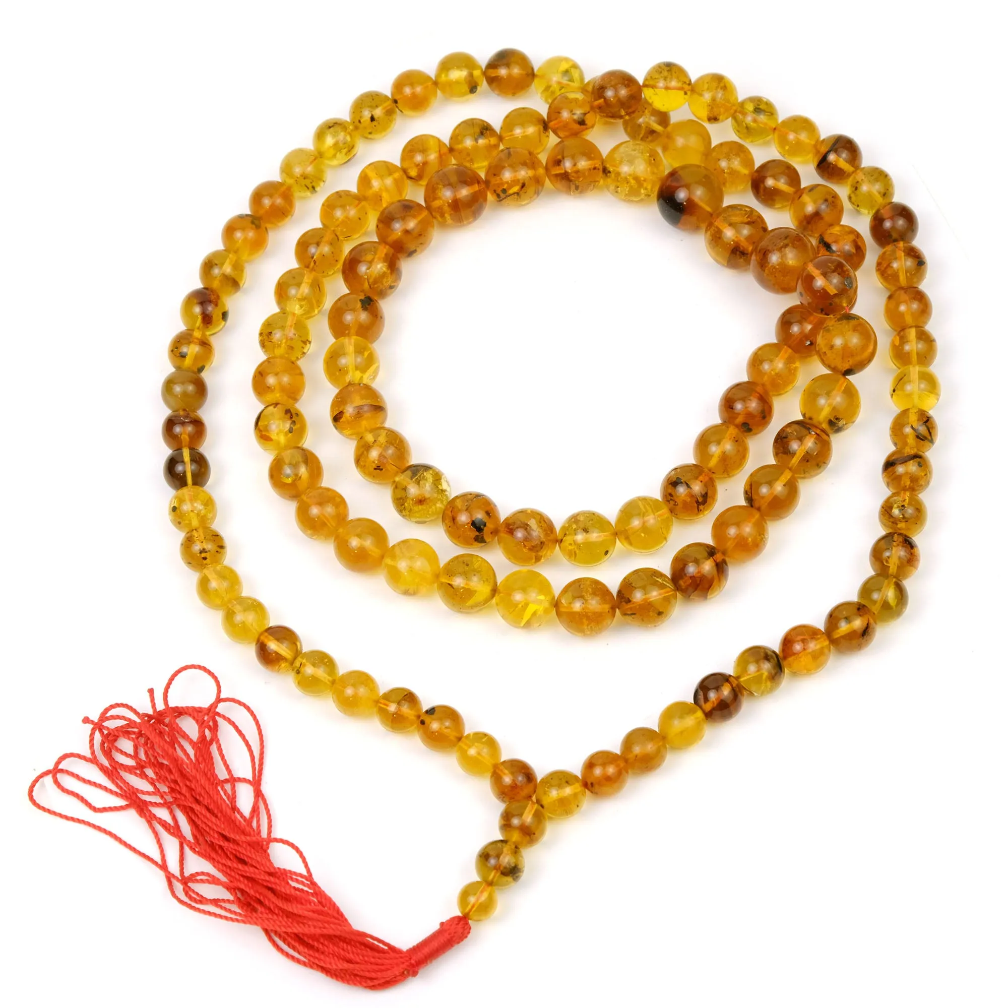 Heirloom Kachin Amber 108 Bead Mala/Strand