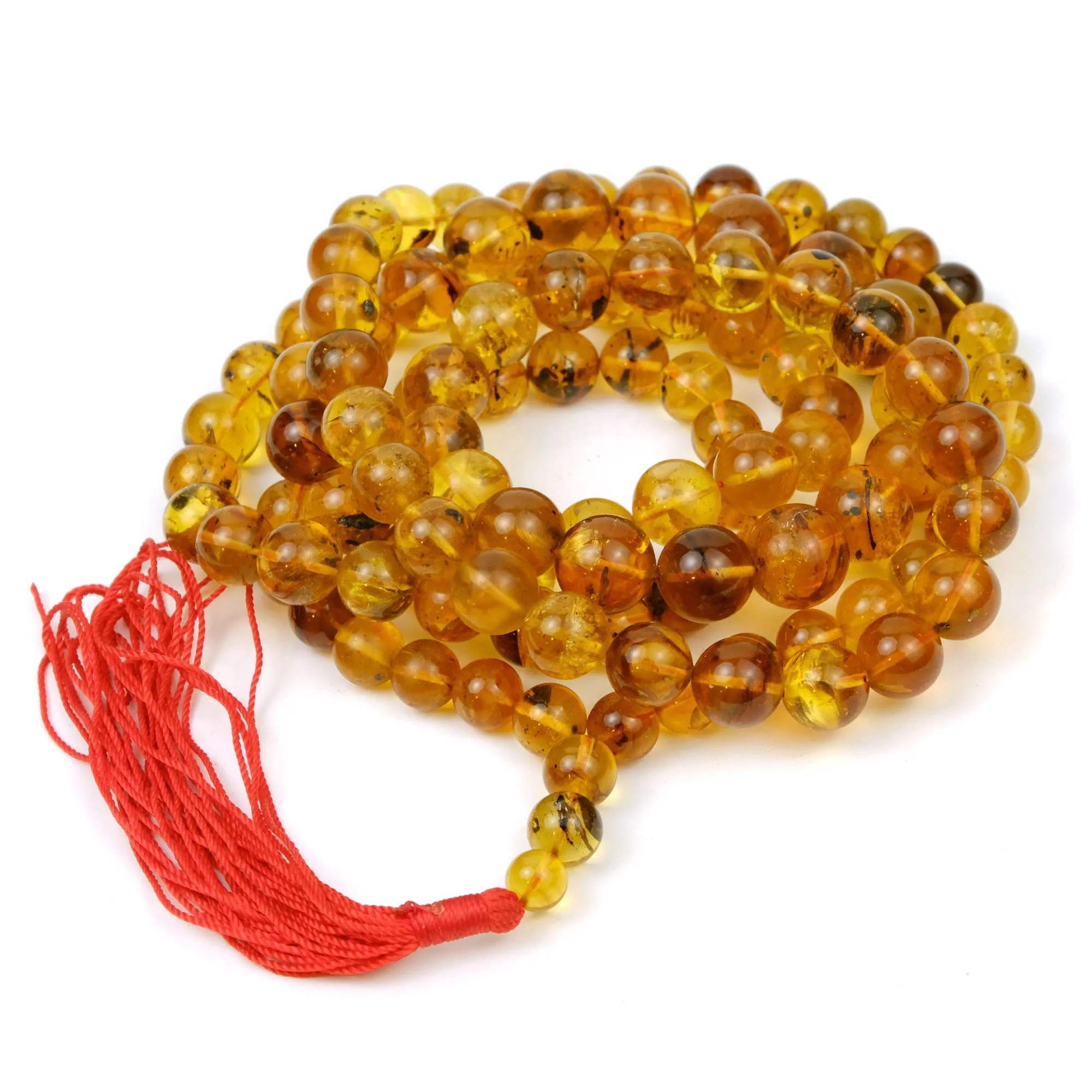 Heirloom Kachin Amber 108 Bead Mala/Strand