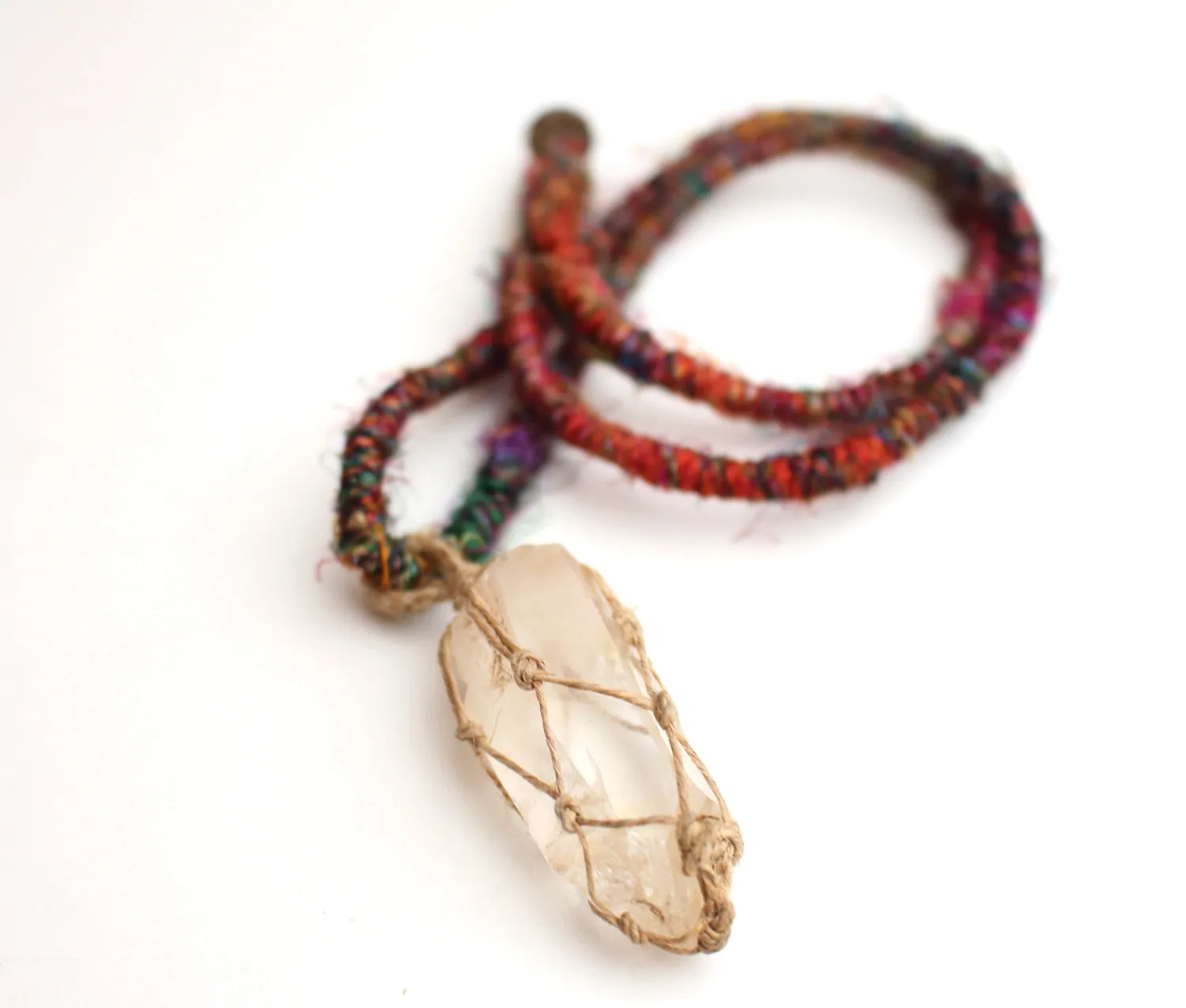 Himalayan Rock Crystal Pendant Necklace