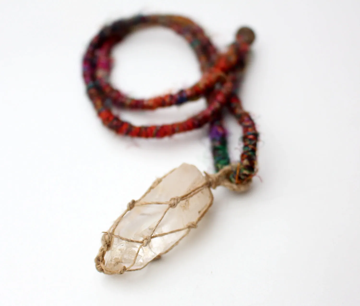 Himalayan Rock Crystal Pendant Necklace