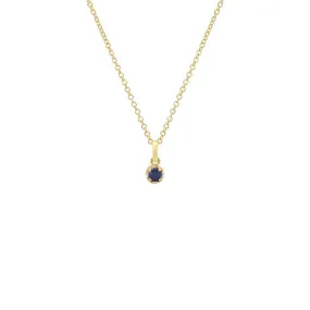 Illusion Set Sapphire Pendant Necklace