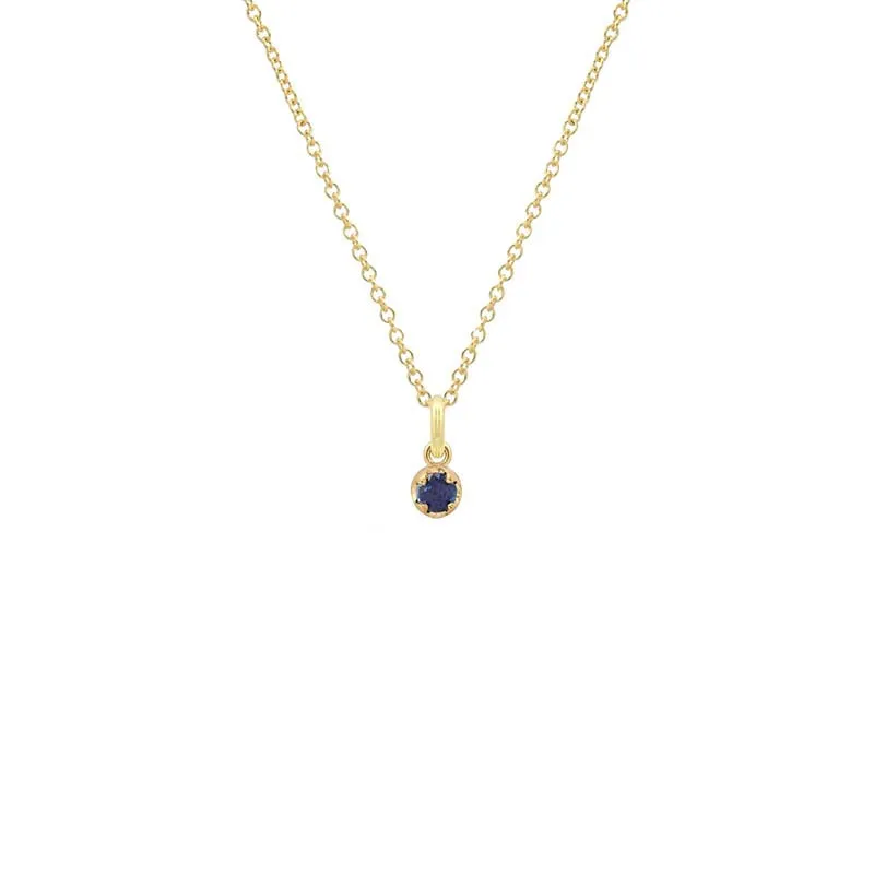 Illusion Set Sapphire Pendant Necklace