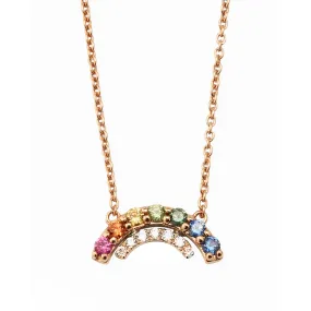 ini Rainbow Sapphire & Diamond Necklace