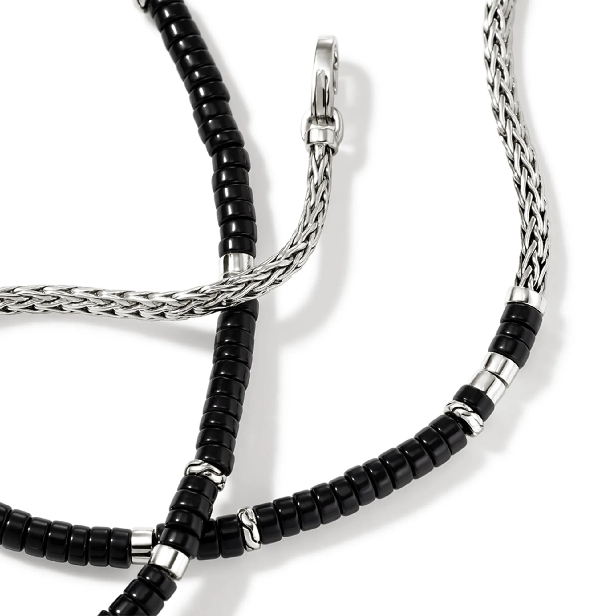 JOHN HARDY 24-INCH STERLING SILVER BLACK ONYX NECKLACE