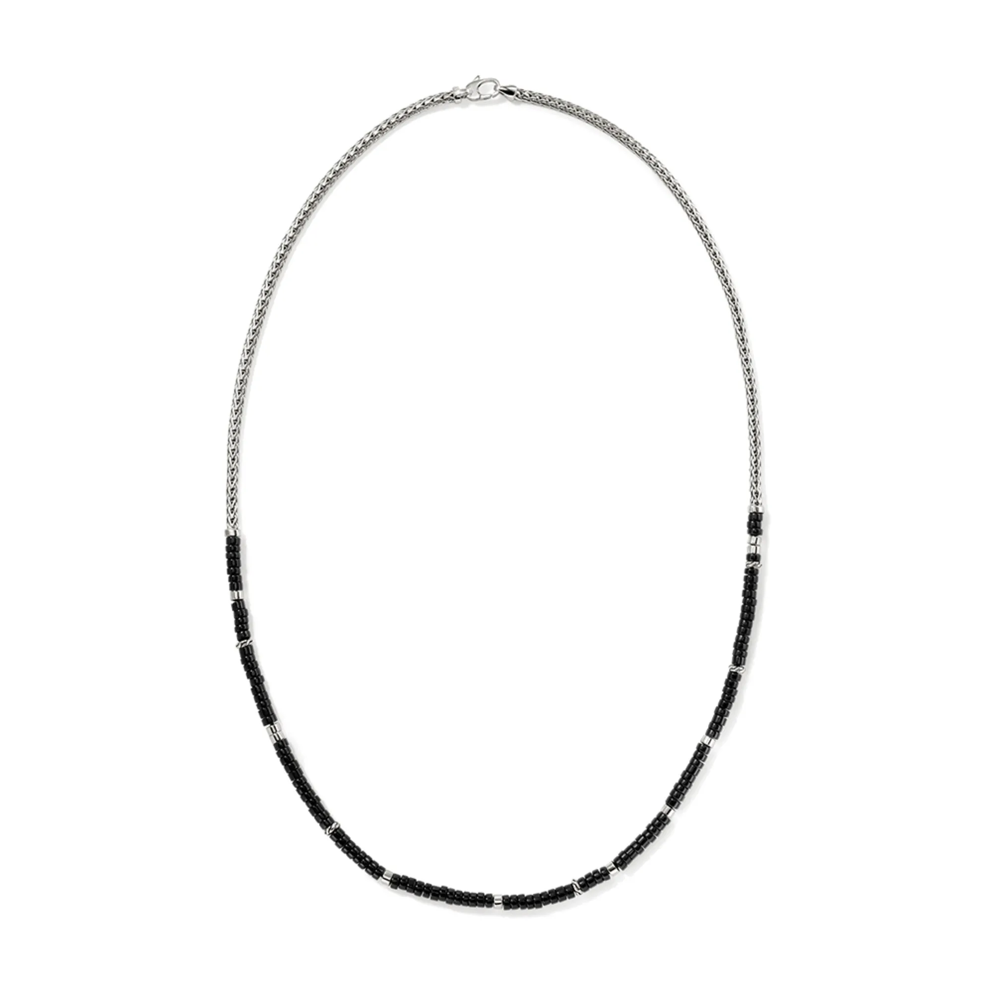 JOHN HARDY 24-INCH STERLING SILVER BLACK ONYX NECKLACE