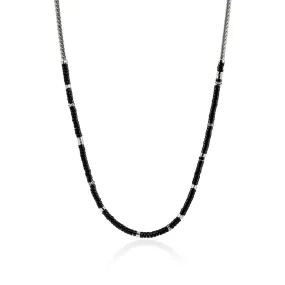 JOHN HARDY 24-INCH STERLING SILVER BLACK ONYX NECKLACE