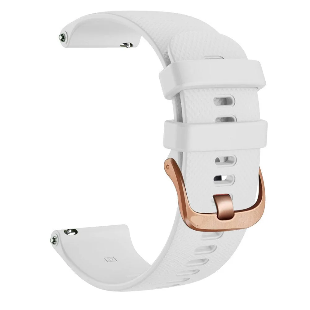 Lacoste 22mm Range compatible Silicone Watch Straps with Rose Gold Buckles