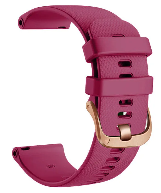 Lacoste 22mm Range compatible Silicone Watch Straps with Rose Gold Buckles