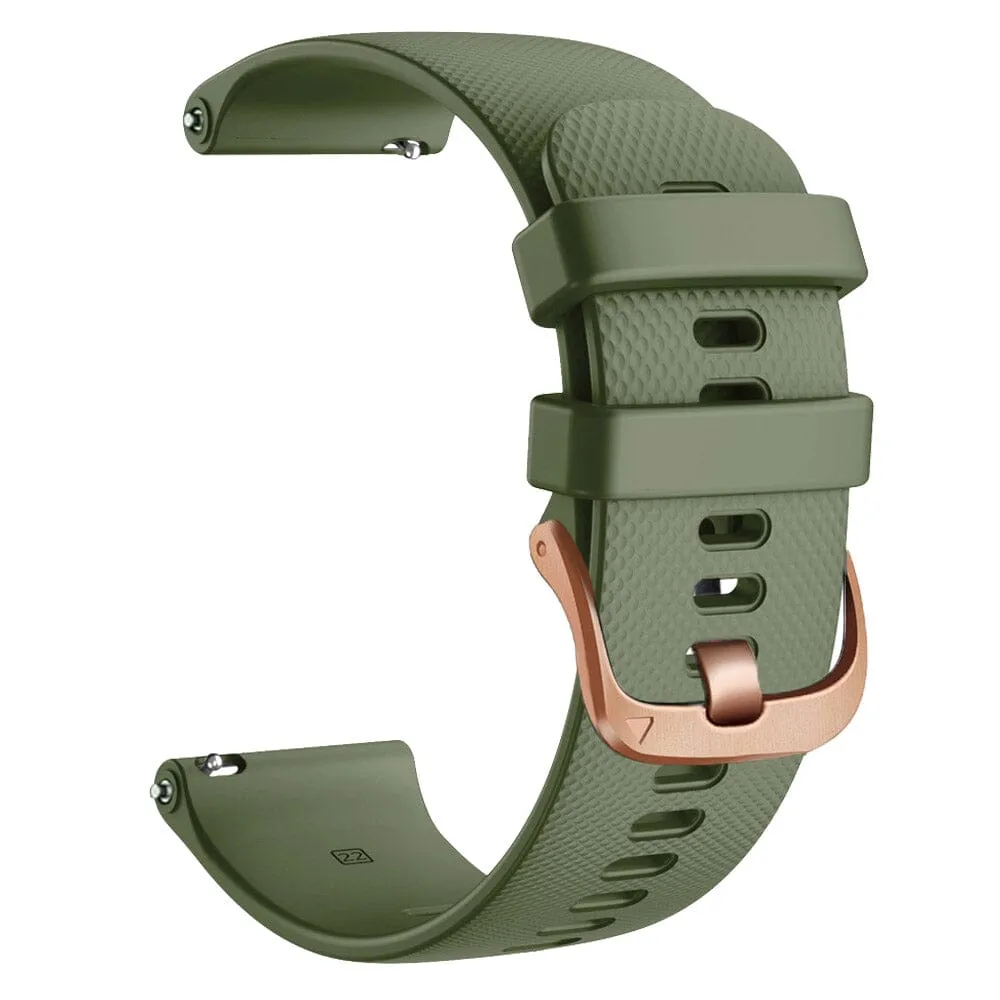 Lacoste 22mm Range compatible Silicone Watch Straps with Rose Gold Buckles