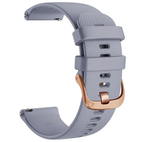 Lacoste 22mm Range compatible Silicone Watch Straps with Rose Gold Buckles