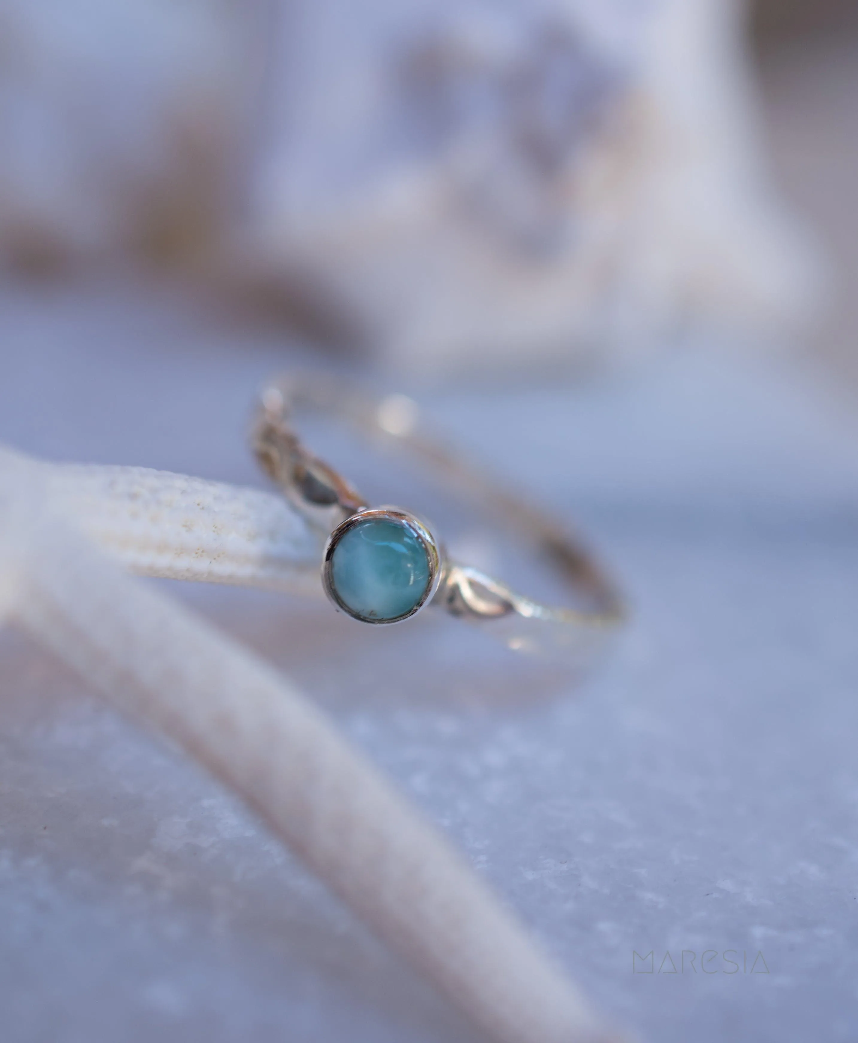 Larimar Ring ~ Sterling Silver 925 ~ MR208