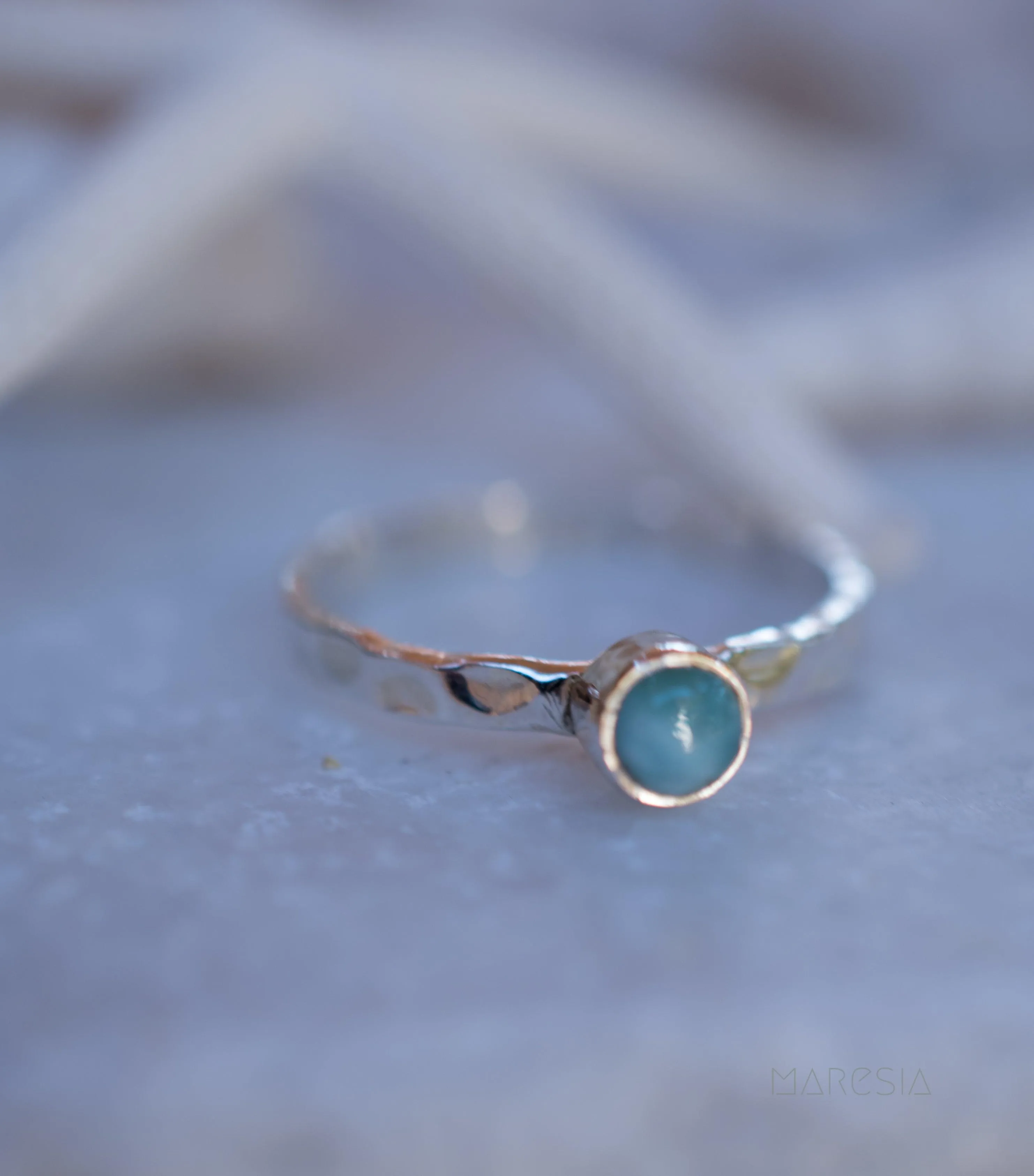 Larimar Ring ~ Sterling Silver 925 ~ MR208