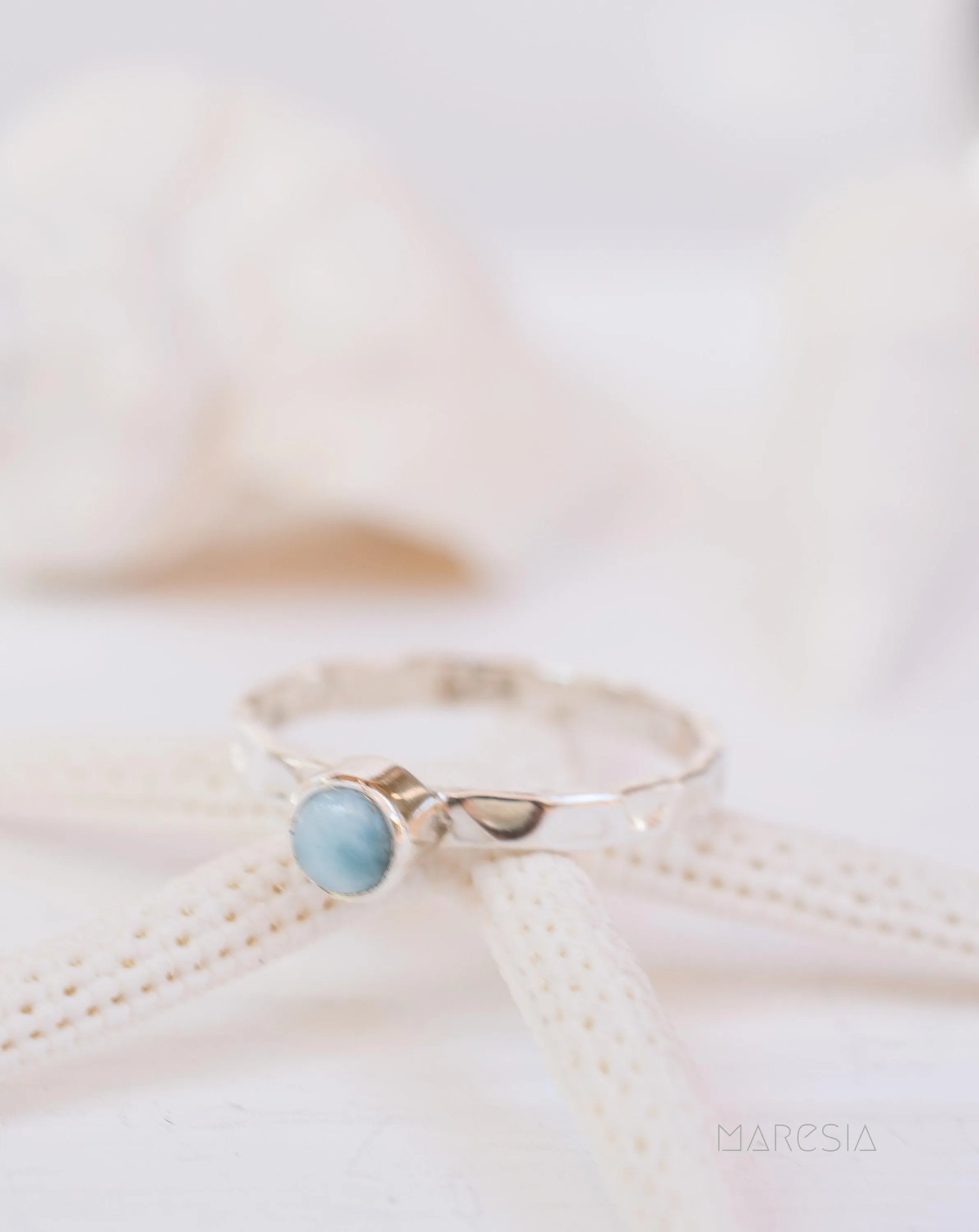 Larimar Ring ~ Sterling Silver 925 ~ MR208